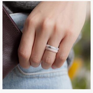 Thunderfit Silicone Rings Reversible Size 10 NWT Marble Pink Pastels Neutrals
